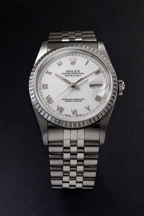 rolex datejust ref 16220 oro bianco|rolex 16220 review.